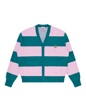 Cones & Bones Striped Knitted Cardigan - / Stripe