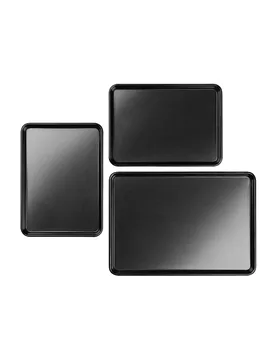 Piece Carbon Steel Baking Tray Set Black - Tala - FashionsVida