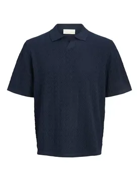 JORTYLER KNIT PLIT NECK POLO N male