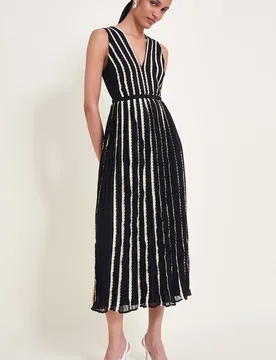 Women's Harper Monochrome Dress Black Size: 8 - Black - Size: 8 - Monsoon - FashionsVida