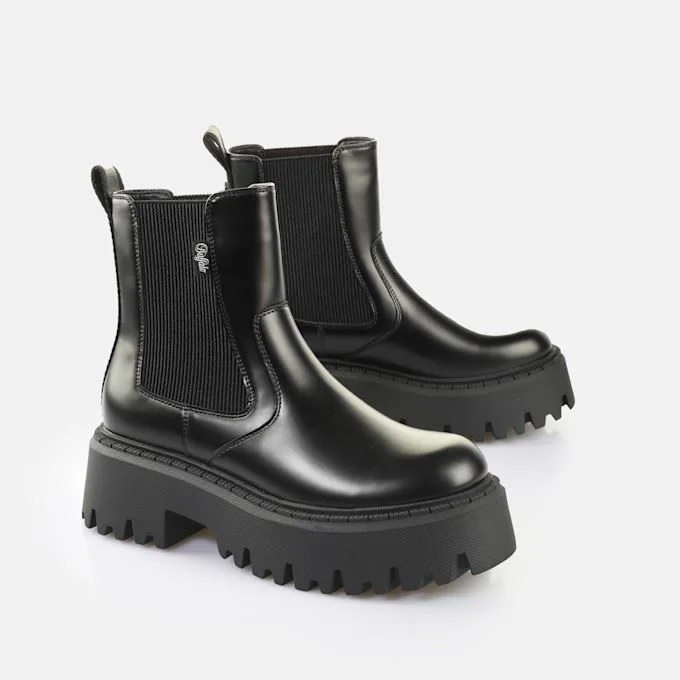 Aspen Chelsea Womens Black Boots - Size Uk 5 - Buffalo - FashionsVida