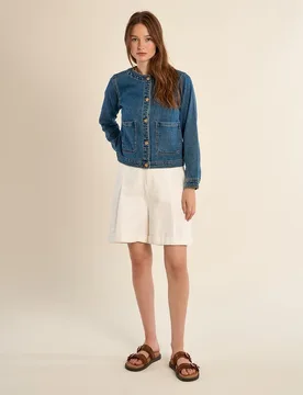 Chaqueta de mujer vaquera de manga larga - Molly Bracken - FashionsVida