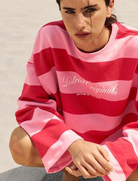 Felpa Oversize A Righe