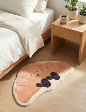 Tappeto con motivo croissant - multicolor