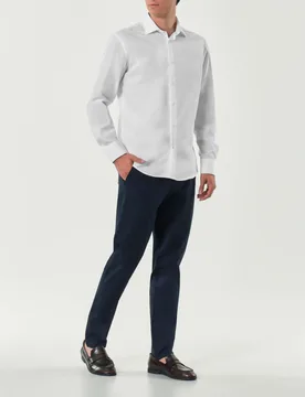 Pantalaccio blu in popeline di cotone stretch - Impure - FashionsVida