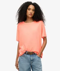 Superdry Women's Studios T-shirt mit OverGrößed-passform Orange - Größe: 38