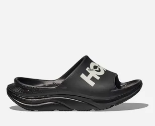 Ora Athletic Slide in Black/White, Size M8.5/ W9.5