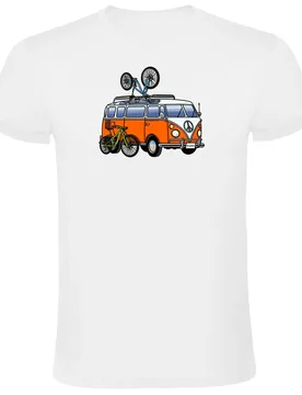 Maglietta A Maniche Corte Hippie Van Mtb White - Kruskis - FashionsVida