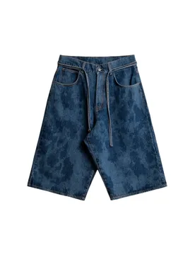 Big big japan shorts lace bermuda di jeans gamba larga - stone denim