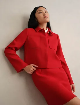 HOBBS Wool Blend Jacket Red female - Hobbs - FashionsVida
