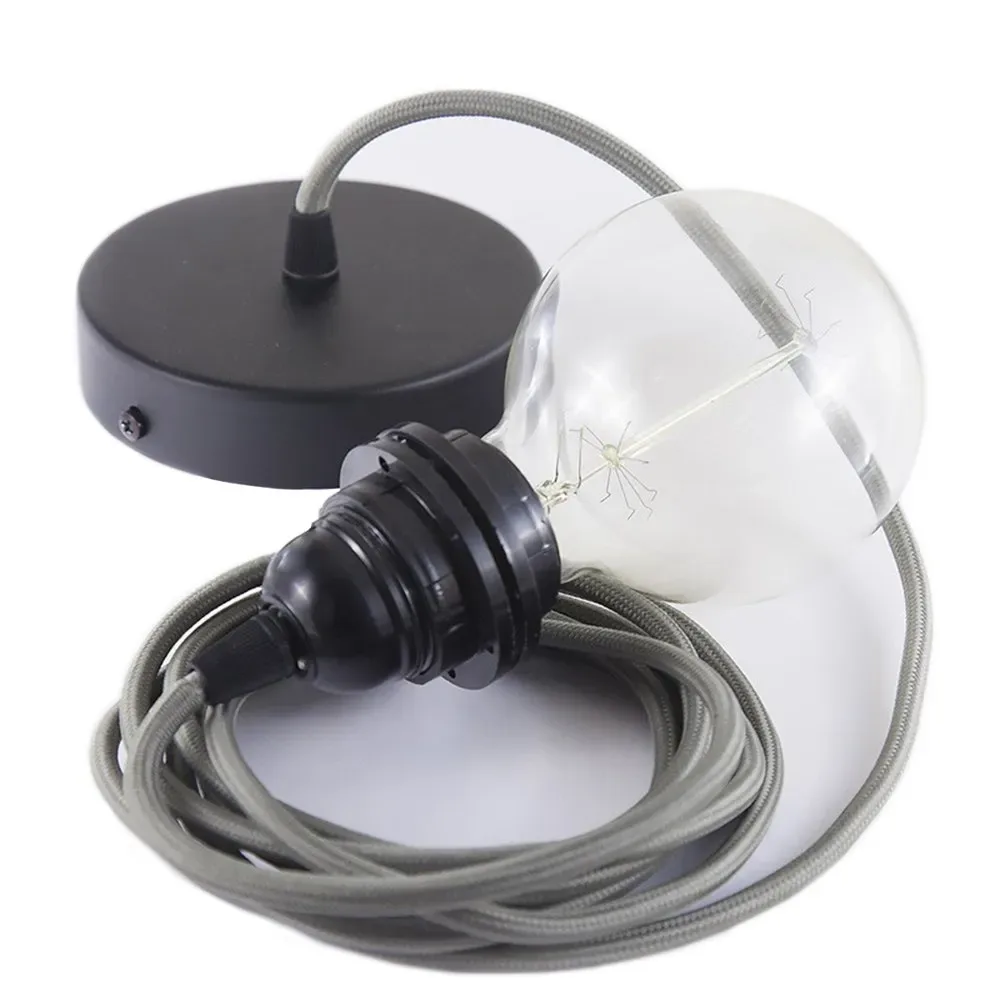 Cables Lampe Suspendue Pendel Pour Abat-jour Rm03 1 M Grey / Black One Size - Creative - FashionsVida