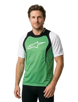 Bicycle Maglia Da Enduro A Maniche Corte Drop Green / White