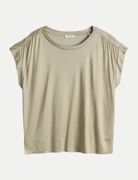 Fließendes Jerseyshirt Sosilla Beige 36