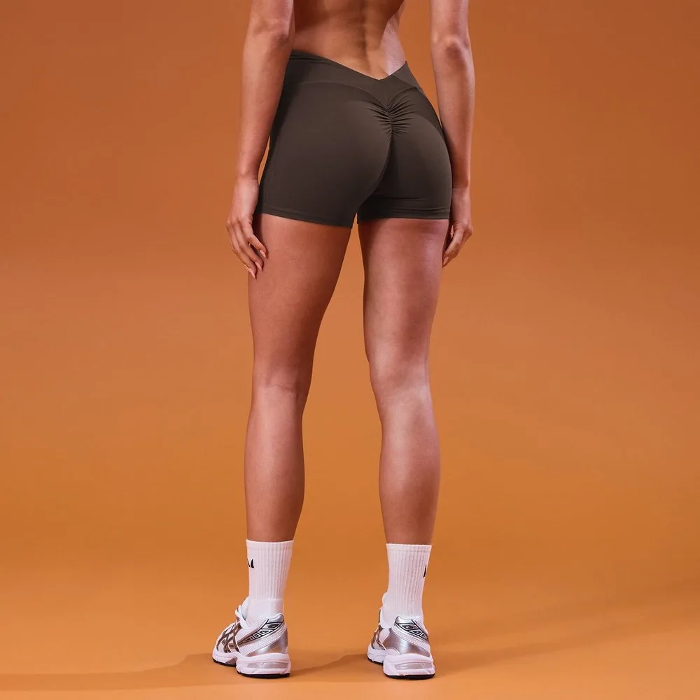 Short Tempo cintura plegable para mujer de MP - Chocolate - XS - MyProtein - FashionsVida