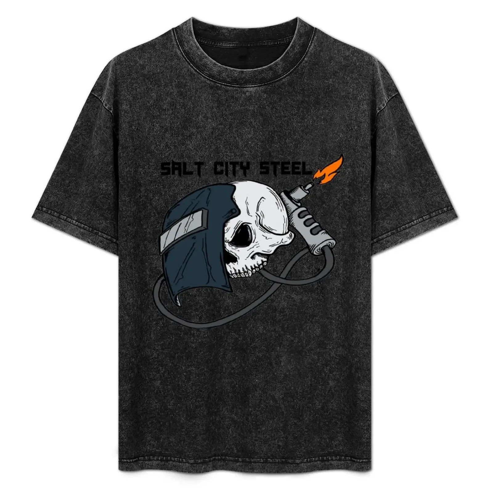 Salt City Steel Skull T-Shirt Soft Basic Cotton Short Sleeve Tee - Aliexpress - FashionsVida