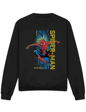 Unisex Spiderman Brand New Day Spidey Sense Sweatshirt, Black Size: 2XL - Black - Size: 2XL - Marvel - FashionsVida