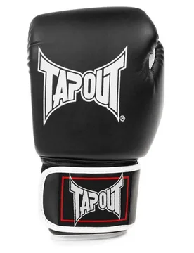 Gants De Boxe En Cuir Synthétique Colton Black / White 12 oz - TapouT - FashionsVida