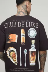 Herren Groß Übergroßes Club De Luxe Oberteil Chocolate Größe XL