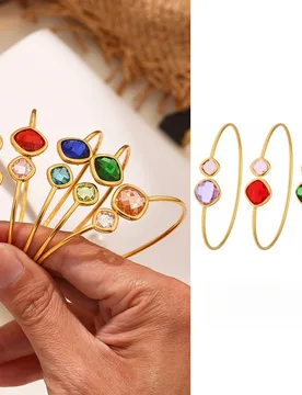 Fashion Bracelet Accessories Stainless Steel Cut Czech Glass Bracelet Ins Style Simple Luxury Style Bracelet - Aliexpress - FashionsVida