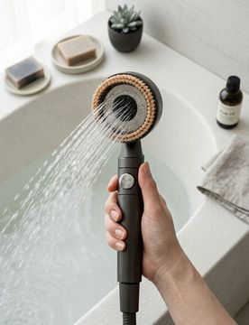 Soffione doccia e tubo - grigio scuro