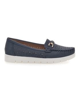 Mocassini Blu Traforati 3178 39