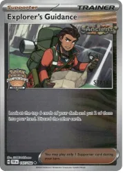 Pokemon SV Temporal Forces 147/162 Explorer's Guidance (Regional League Promo STAFF)