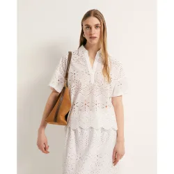 Sfera - Blusa bordada troquelada