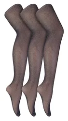 Womens 3 Pair Multipack Fishnet Tights For Women