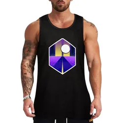 Synthwave Nonbinary Flag Tank Top Retro Print Tank Top Vintage Graphic Sleeveless