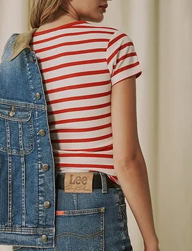 X Marilyn Monroe Baby Tee Striped Größe S female - Lee - FashionsVida