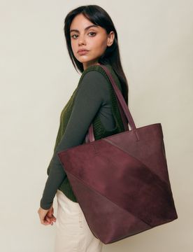 Lumis grand sac shopper effet daim ED