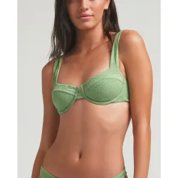 Sujetador de bikini Balconette Pistacchio contejido en estructura y aros