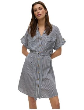 Vestito a righe blu e bianca Bumpy 10325828