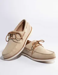 Leather Lace Up Boat Shoes Sand male