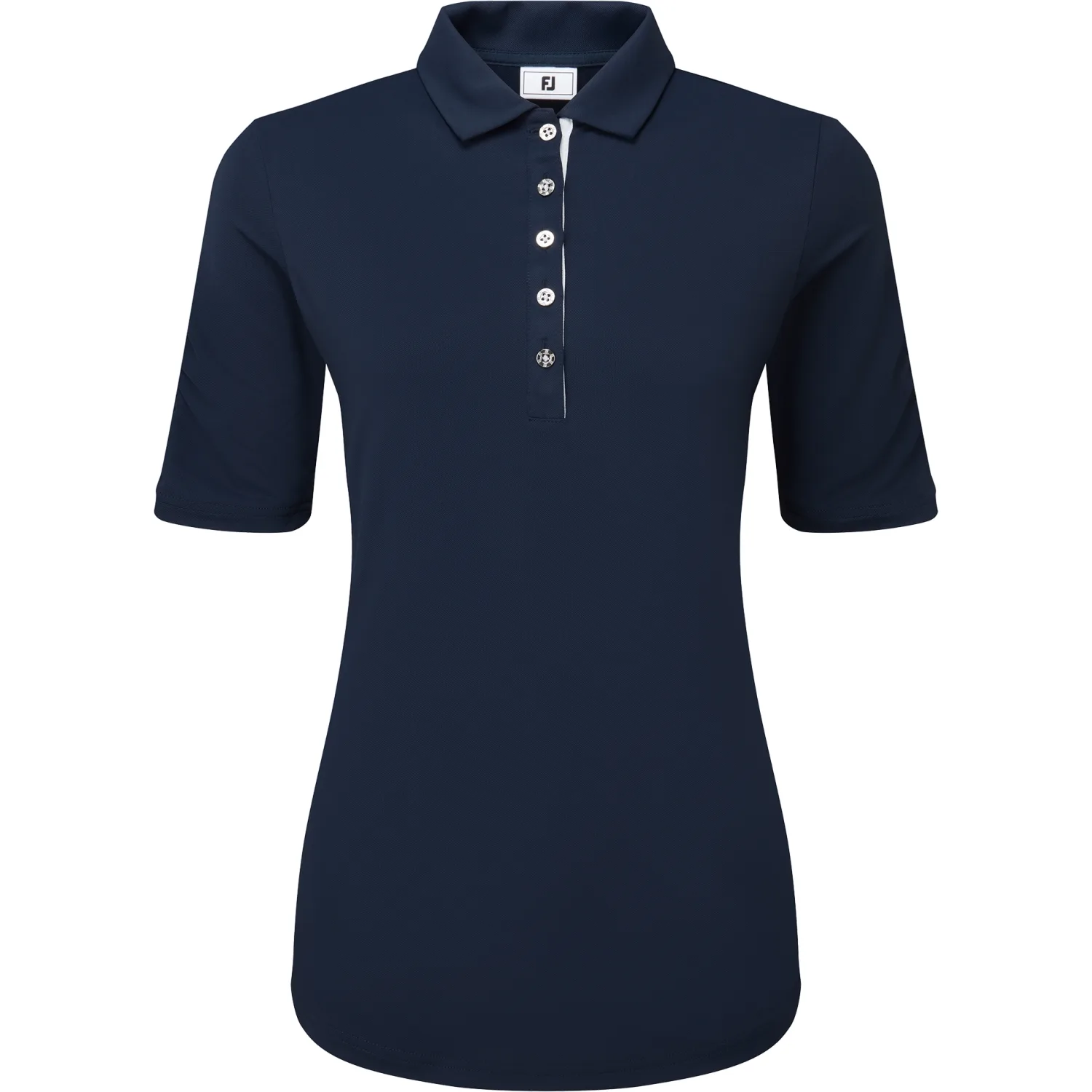 Polo Ruched Lisle, halbarm, navy xl - FootJoy - FashionsVida