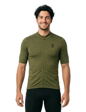 Maglia A Maniche Corte Gravel Merino Fir Green / Black - Scott - FashionsVida