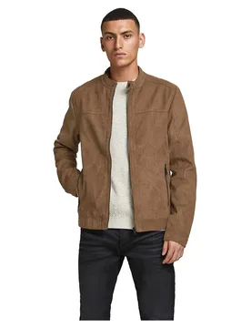 Veste Warner Cognac / Detail Faux Suede S - Jack & jones - FashionsVida