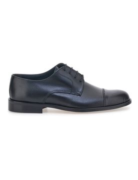 Scarpe Stringate Nere Vera Pelle 7715 42