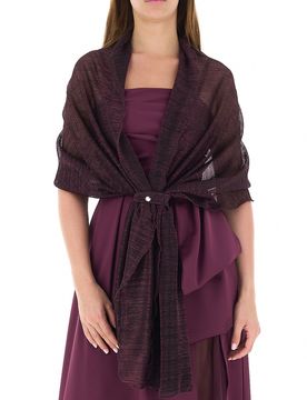 Stola in lurex BORDEAUX TU