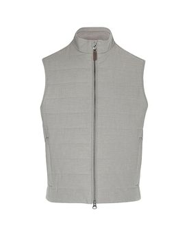 Steppgilet hellgrau XL herren