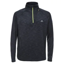 Mens Collins Half Zip Fleece Top - Black - Size 3xl