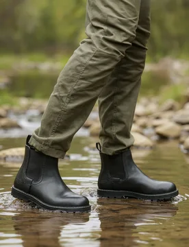 Wells Mens Leather Waterproof Dealer Chelsea Boots - Northwest territory - FashionsVida