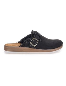 Pantofole nere con pelo interno e suola bianca 20 ct 38