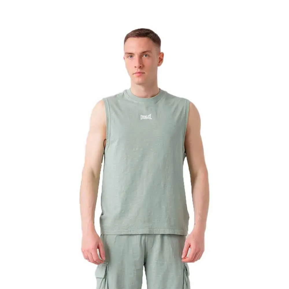 T-shirt Sans Manches Slub Dye Green L - Everlast - FashionsVida