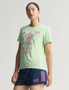 T-shirt BMW Berlino-Marathon 2025 Event XL Semi Green Spark - Adidas - FashionsVida