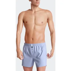 Bóxer de tela de hombre a rayas en azules