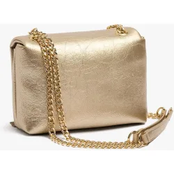 Bolso de hombro con solapa y cierre de cremallera en liso