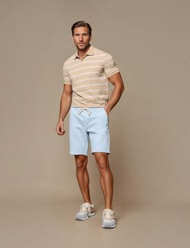 Pantaloncini jogger in denim - blu pallido
