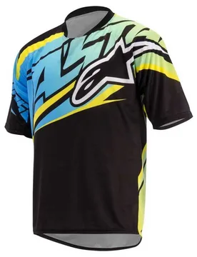Bicycle Maglia Da Enduro A Maniche Corte Sight Black / Blue / Yellow - Alpinestars - FashionsVida