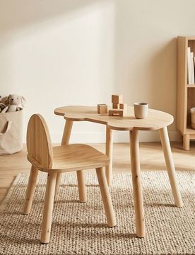 Set: sedia e tavolo a forma di auto - beige